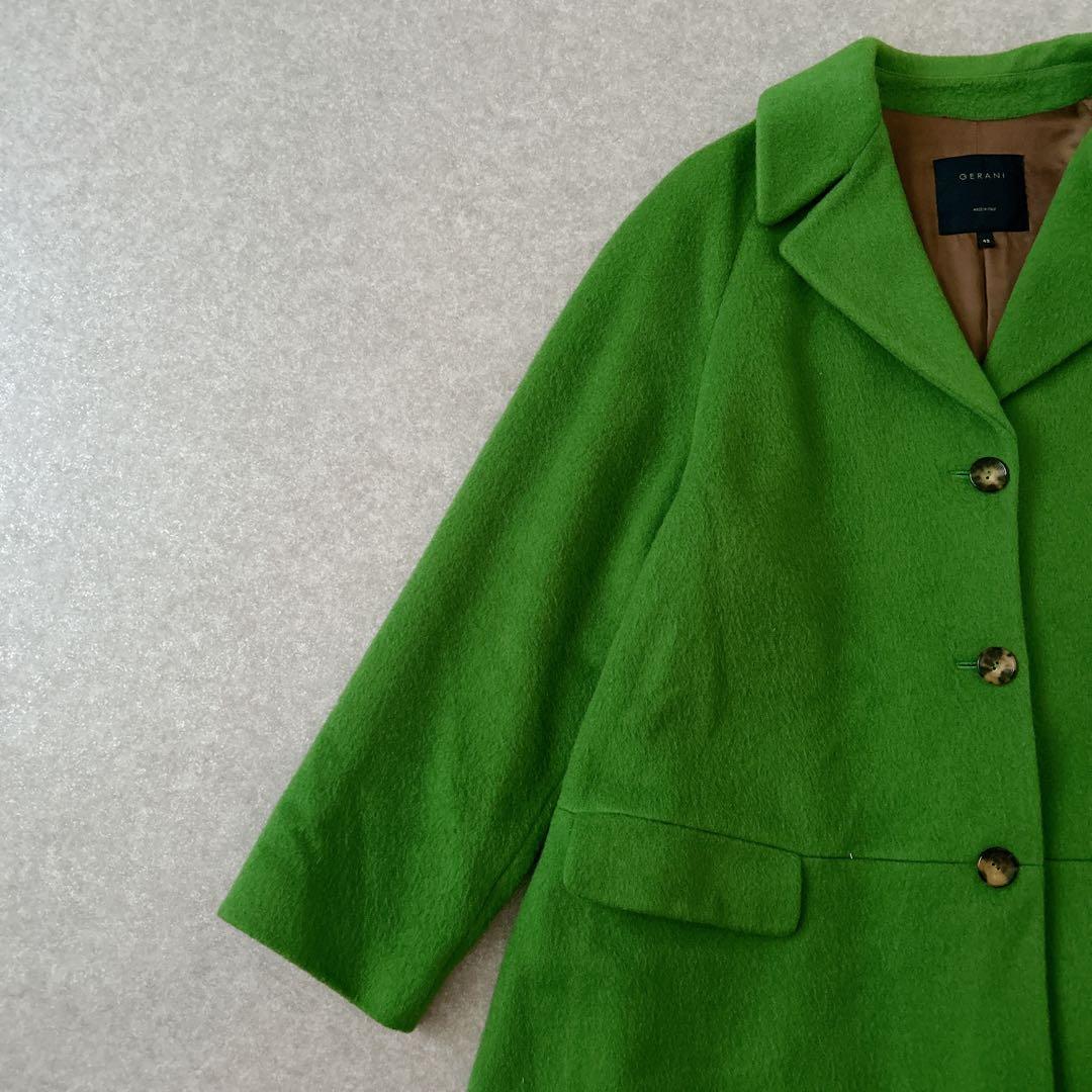 美品✨イタリア製　GERANIウールコート　Aライン XL-3L　上品　ゆったり