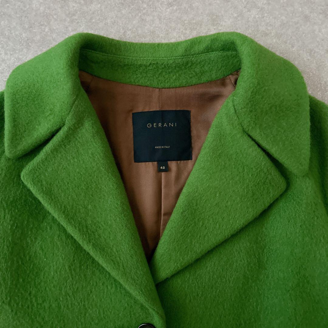 美品✨イタリア製　GERANIウールコート　Aライン XL-3L　上品　ゆったり