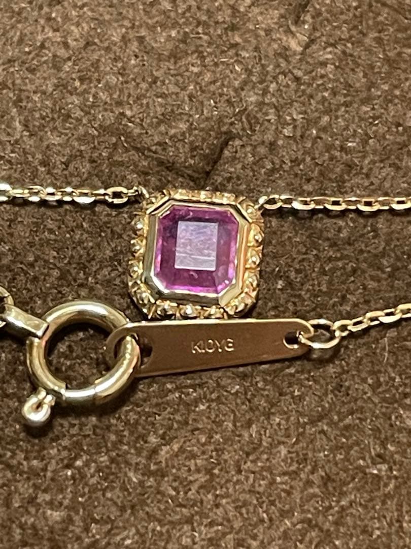 【agete】 K10 ルビーネックレス