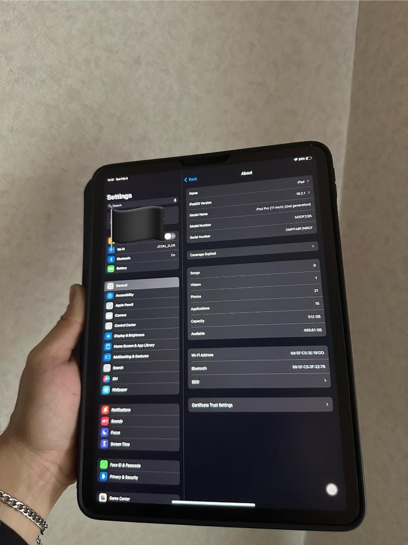 iPad本体 IPAD 11PRO M2 512GB STORAGE