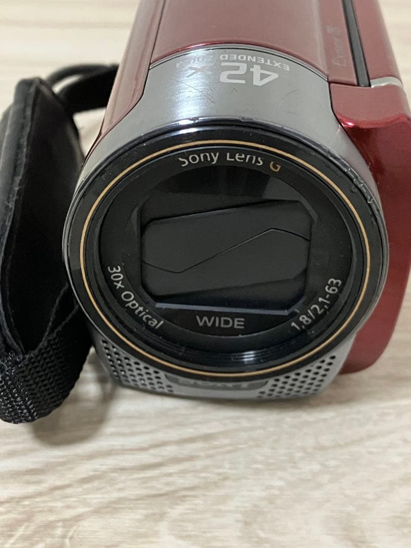 SONY ビデオカメラ Exmor R レッド HDR-CX180 通電OK
