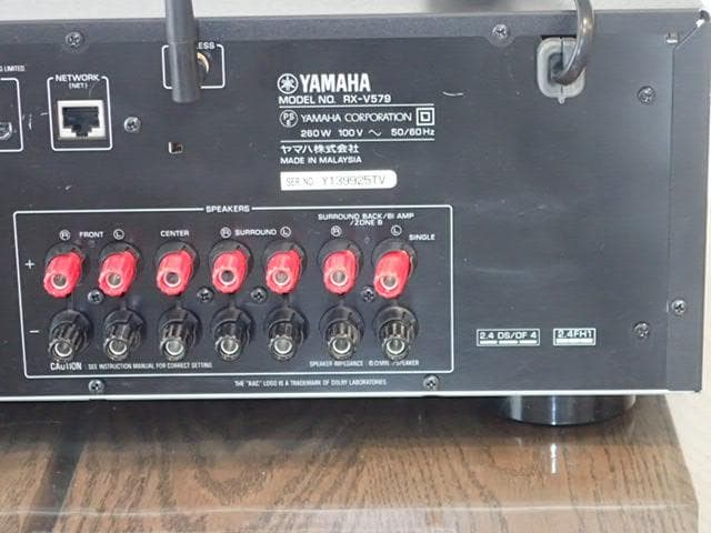 YAMAHA RX-V579 AVアンプ ・リモコン無し・アプリが便利・美品快調