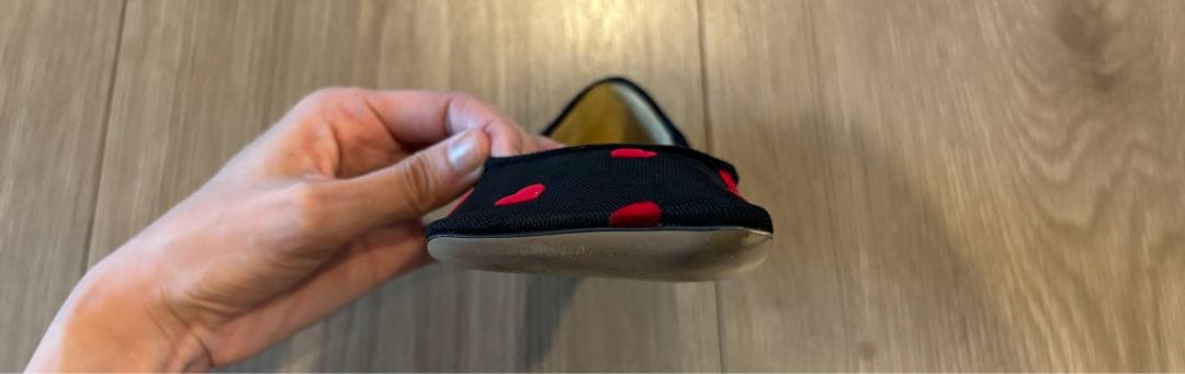 PIPICHIC / ハート柄 スクエアトゥ フラットシューズ