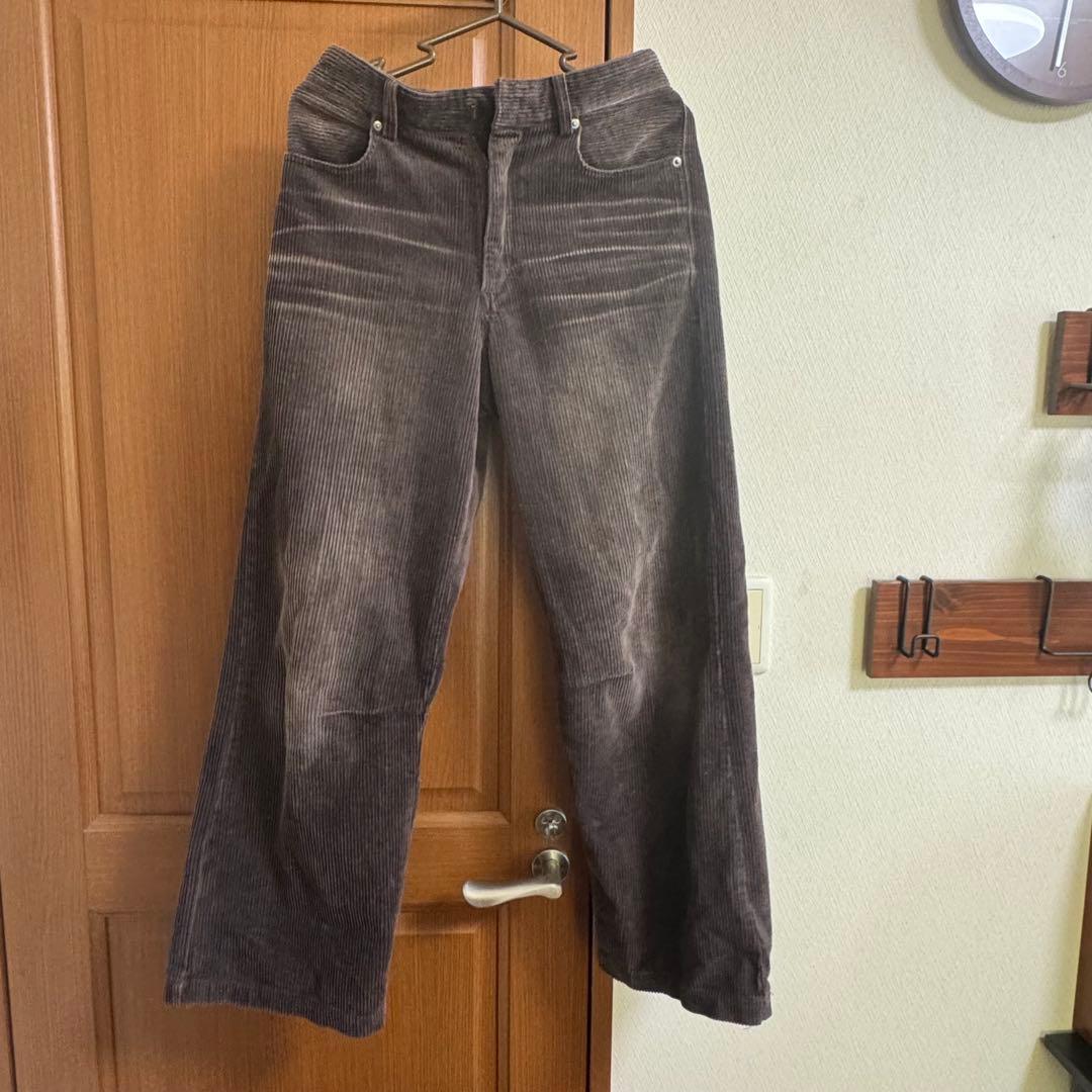 CLEL アンティークデザイン コーデュロイスラックスパンツ　ブラウンxs