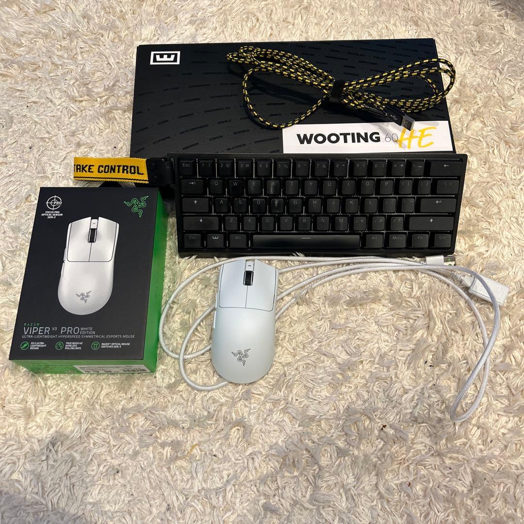RAZER viper v3 pro と　wooting 60he セット