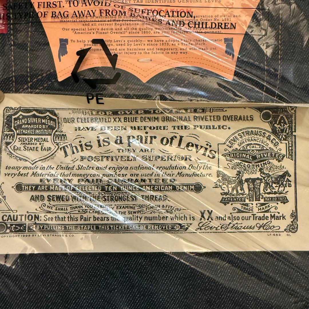 Levi's LVC 1944 S501XX W32 L34 大戦モデル