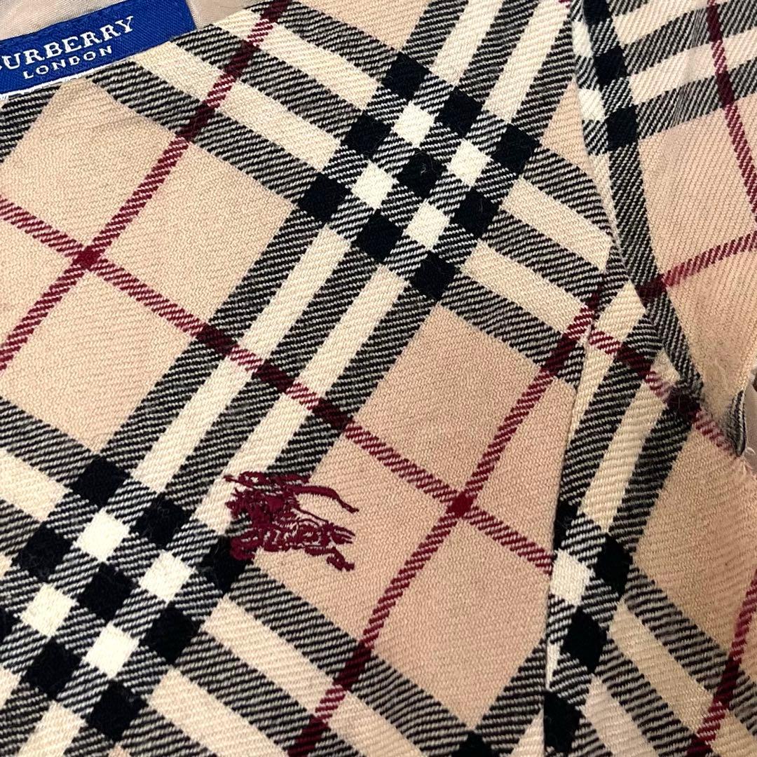 バーバリーブルーレーベル ノバチェック ワンピース 38 M ウール