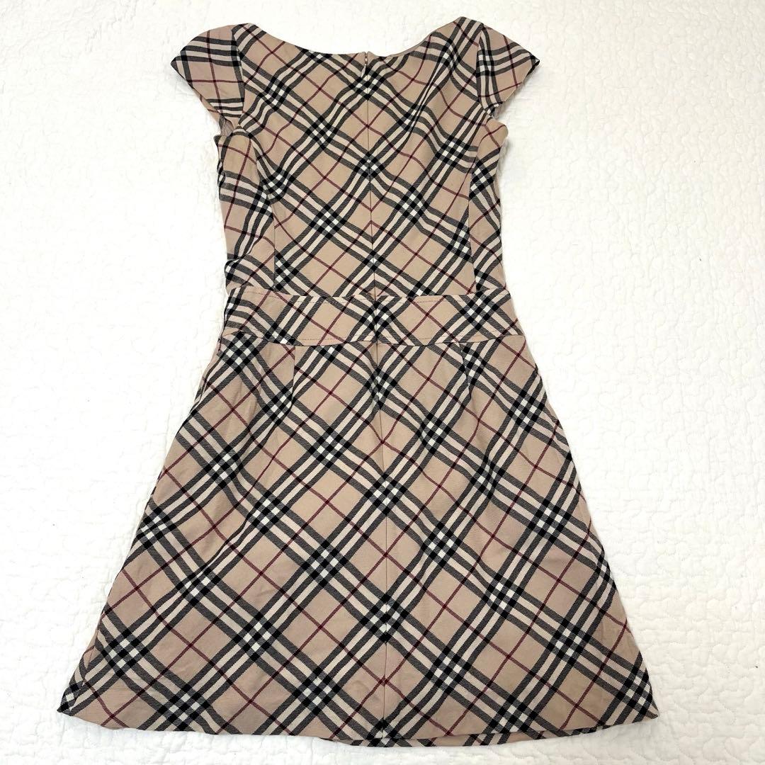 バーバリーブルーレーベル ノバチェック ワンピース 38 M ウール