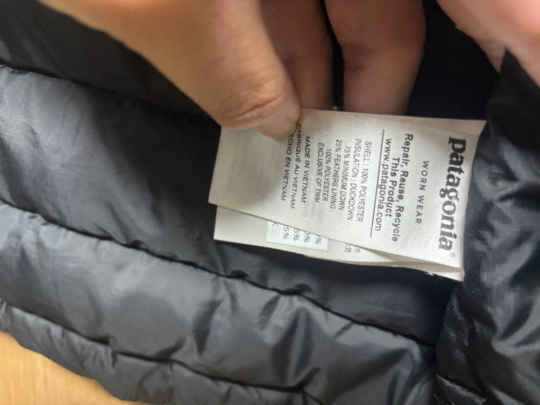 patagonia ブラック ダウンジャケット XL