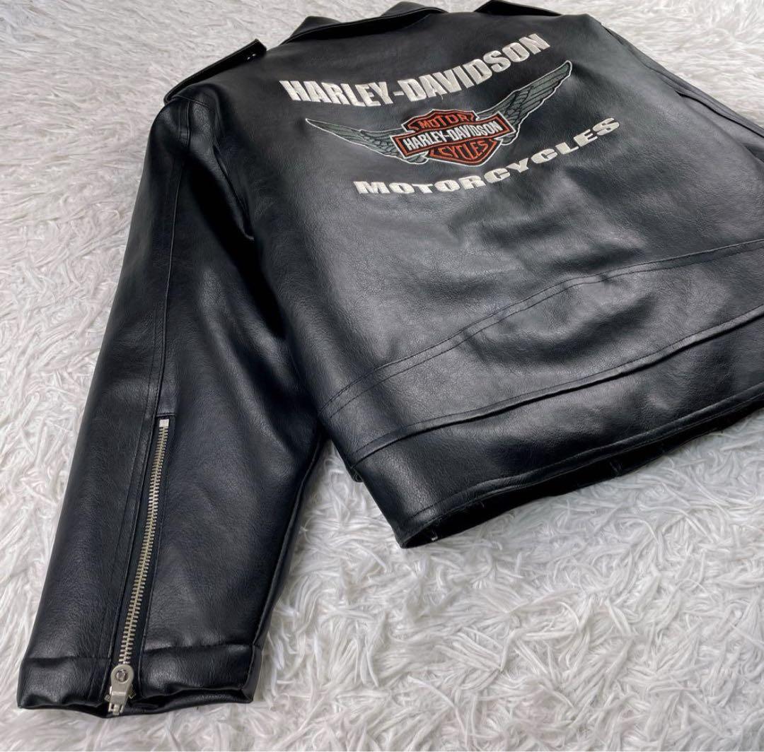 ハーレーダビットソン レザー　ジャケット ダブル キルティング