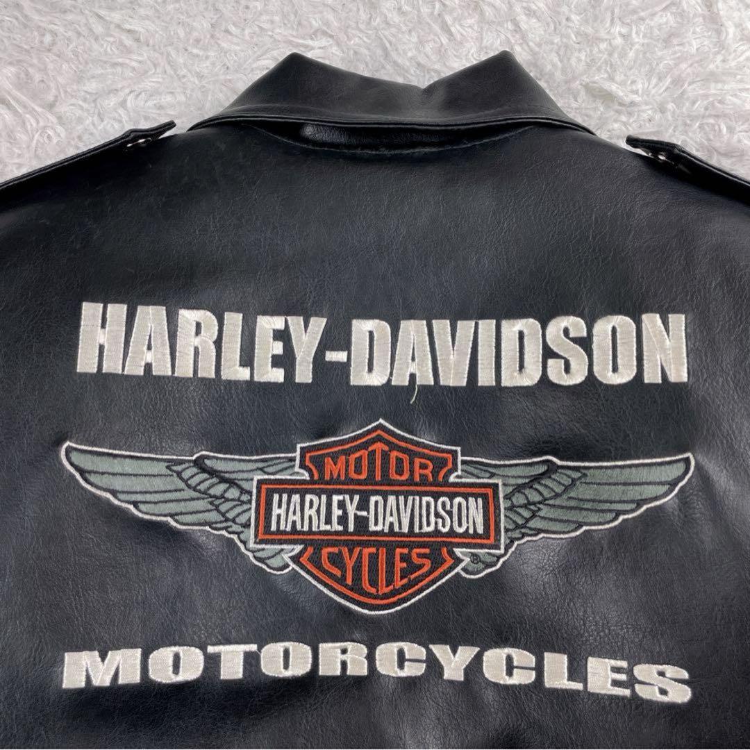 ハーレーダビットソン レザー　ジャケット ダブル キルティング