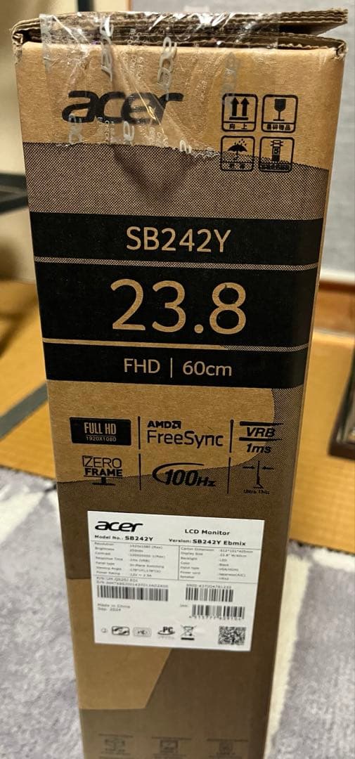 ★新品未使用　acerモニター【SB242YEbmix】