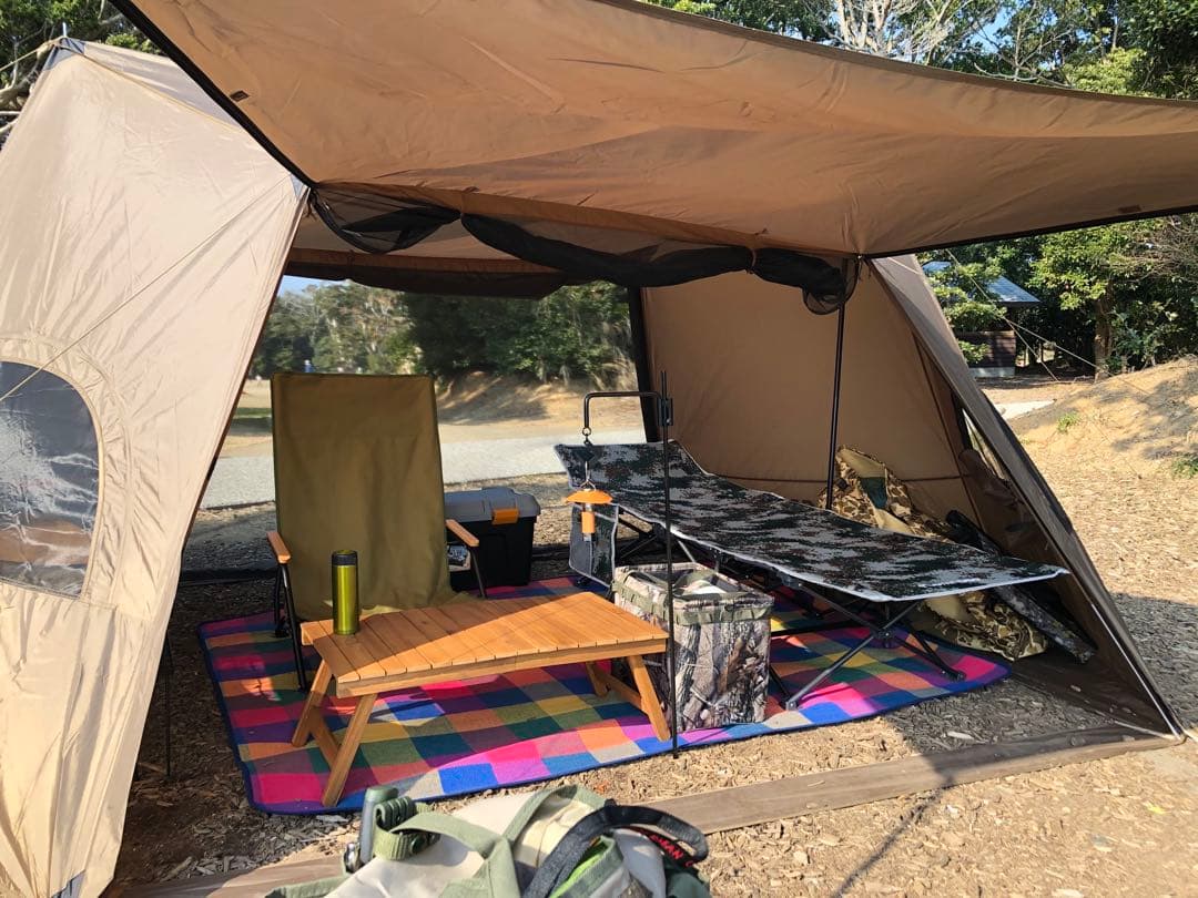 onetigris キャンプテント タープ付き　ソロキャンプ