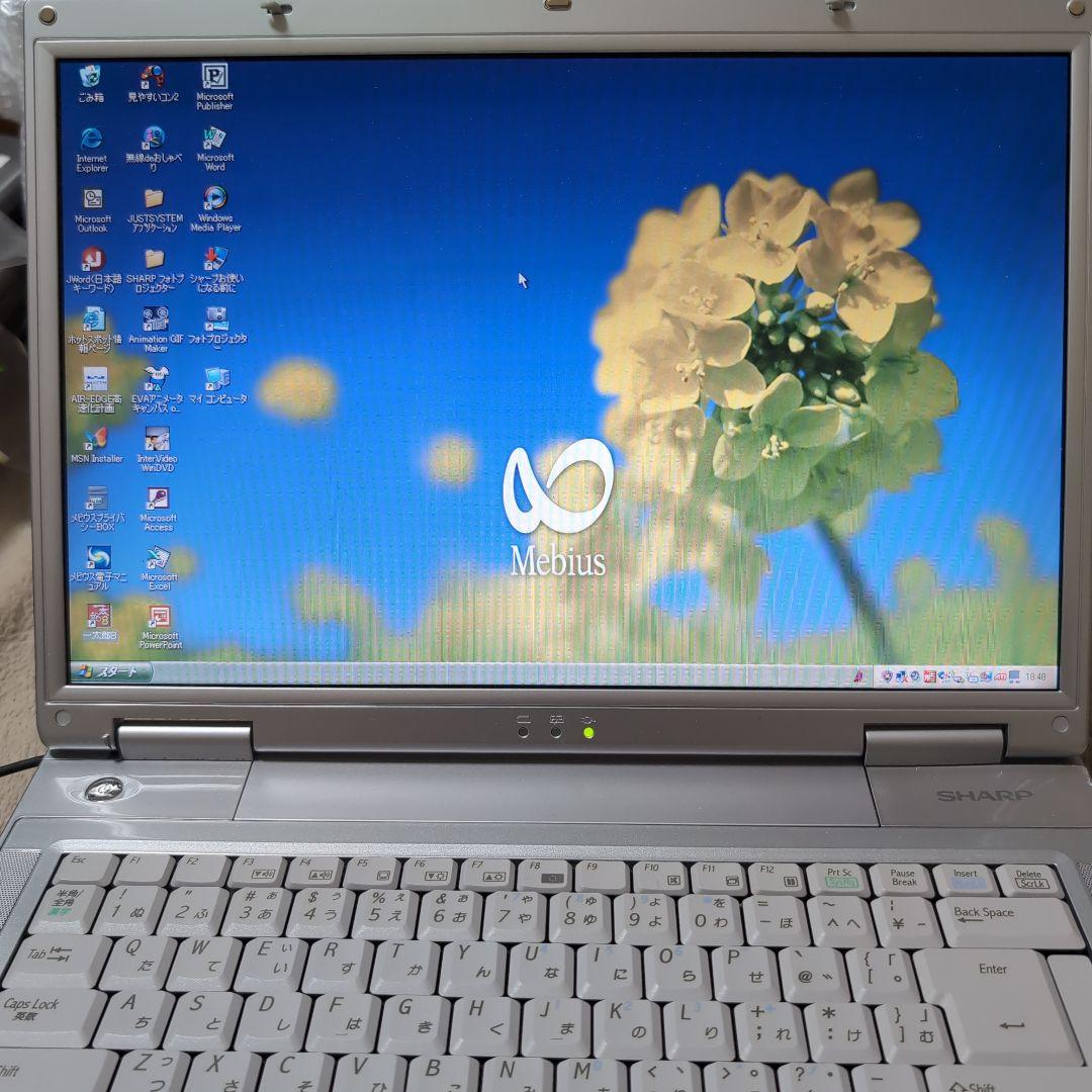 SHARP Mebius ノートPC　PC-WA70K WindowsXP