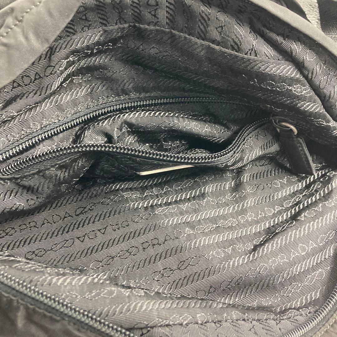 【A-112】PRADA ブラック ナイロン ショルダーバッグ