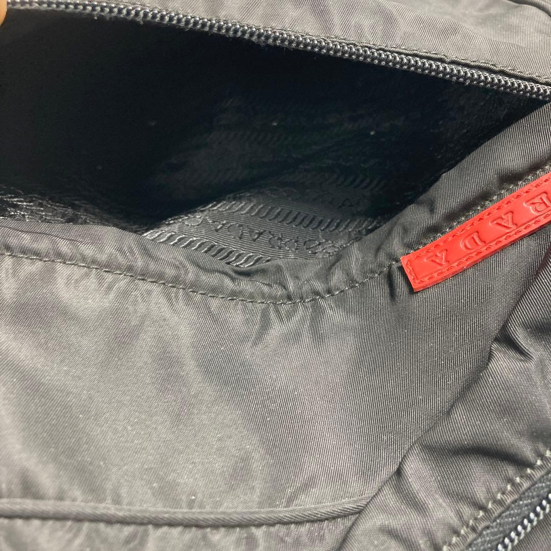 【A-112】PRADA ブラック ナイロン ショルダーバッグ