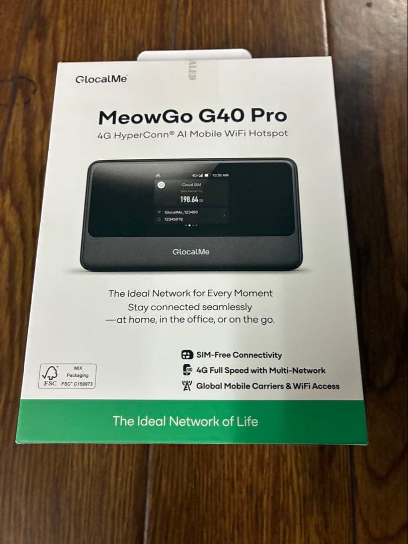 MeowGo G40 Pro 4G対応 ポケットWiFi モバイルルーター