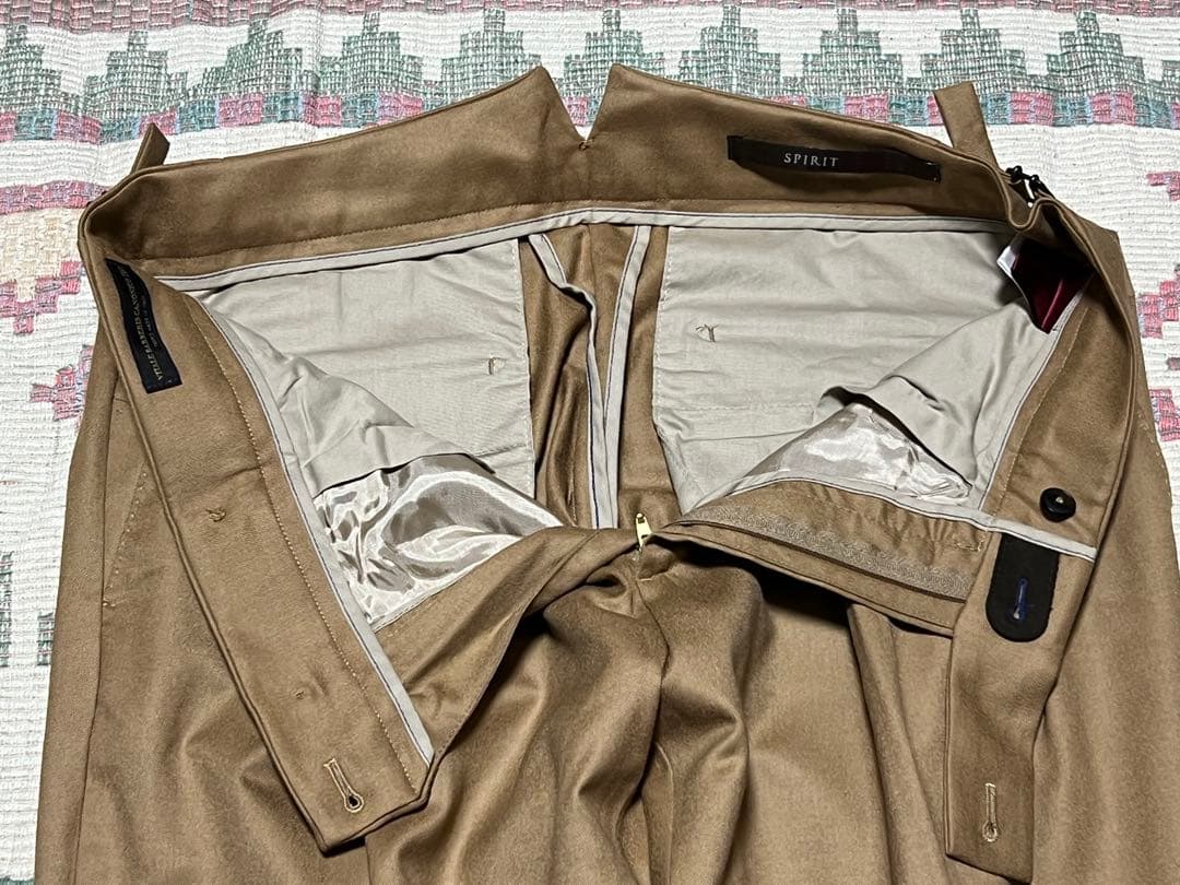 ベルウィッチ BERWICH ２プリーツ ブラウン サイドアジャスターパンツ48