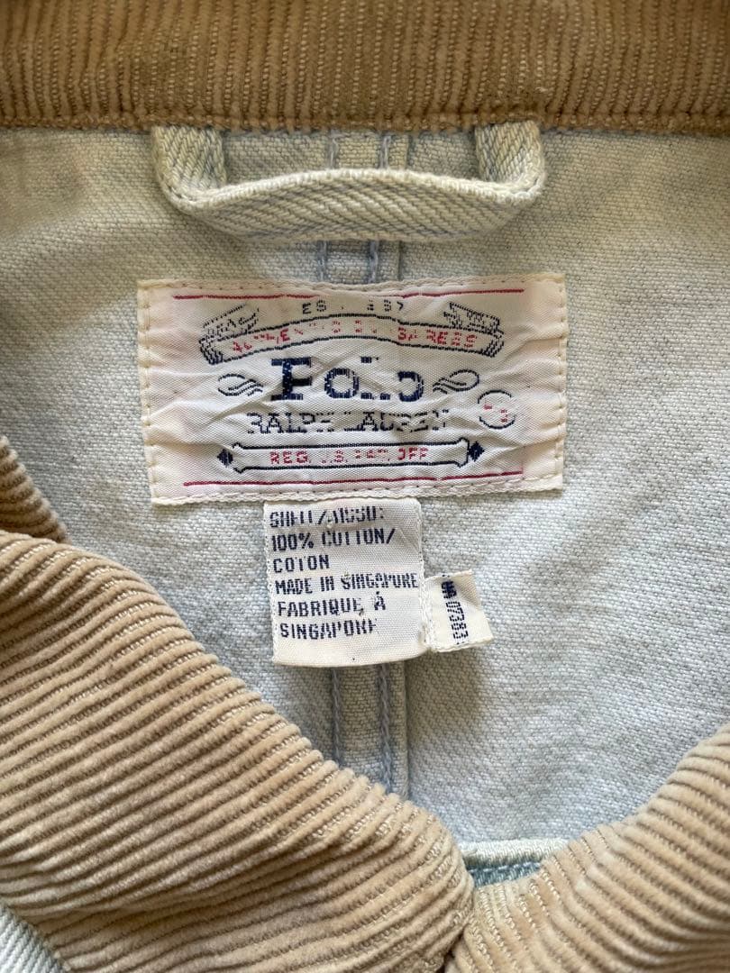 ハ*ド様 Vintage 80s ラルフローレン デニムハンティングジャケット