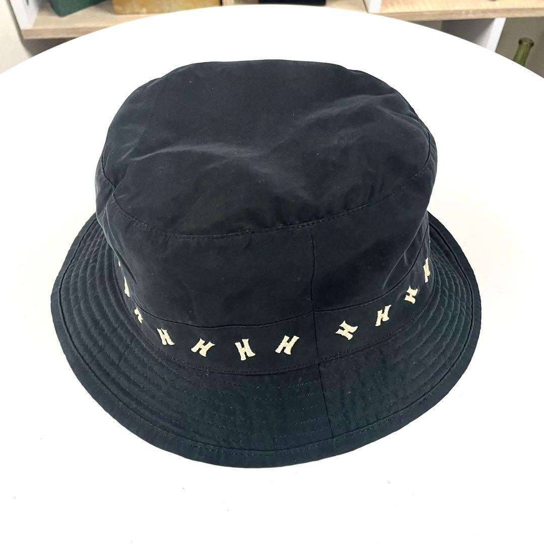 90's HERMES バケットハット Hロゴ 刺繍