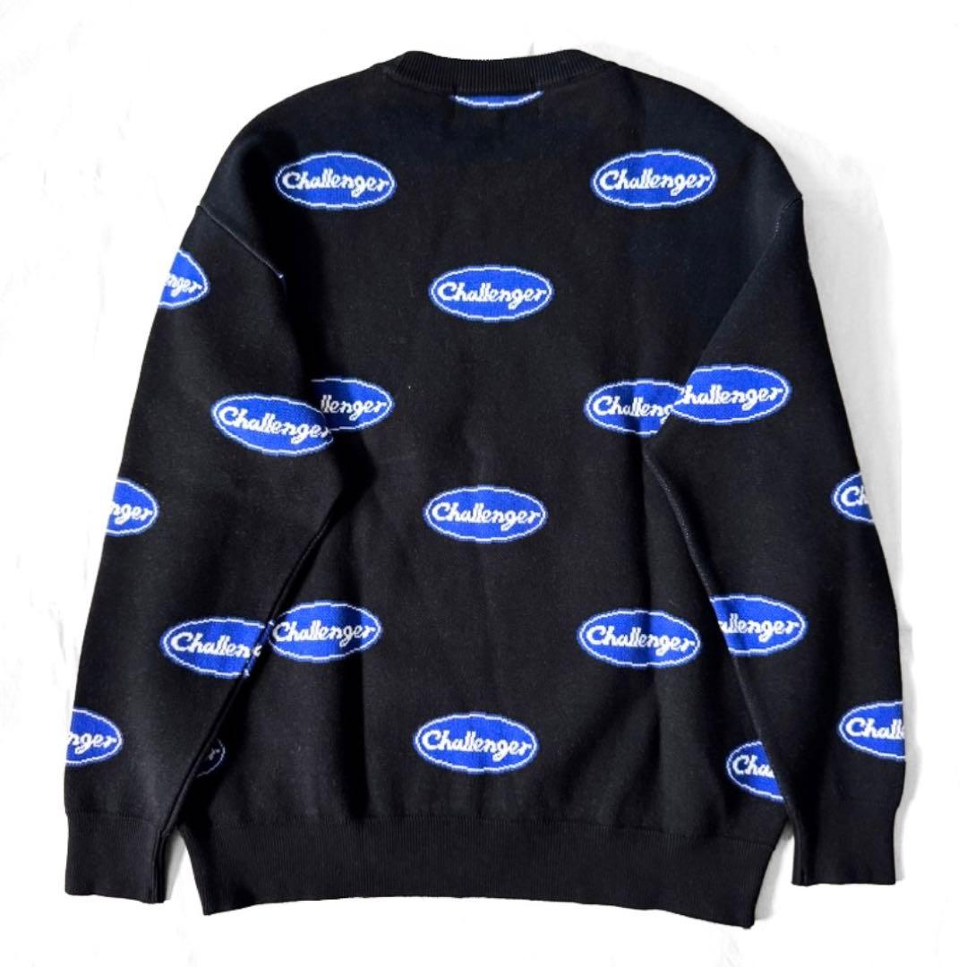 CHALLENGER ロゴ ニット 総柄 オーバル スウェット 極美品 錦戸亮着