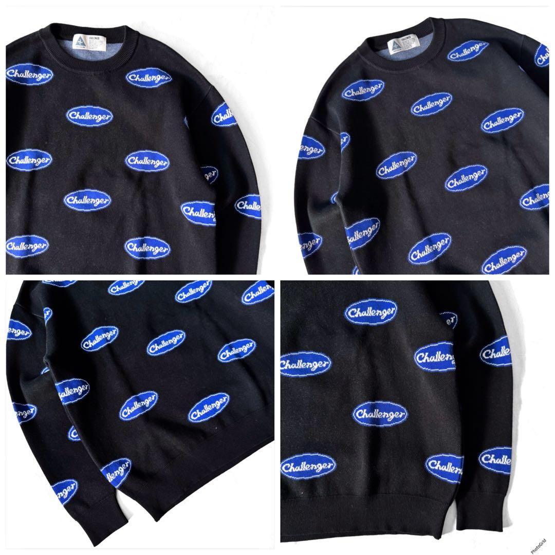 CHALLENGER ロゴ ニット 総柄 オーバル スウェット 極美品 錦戸亮着