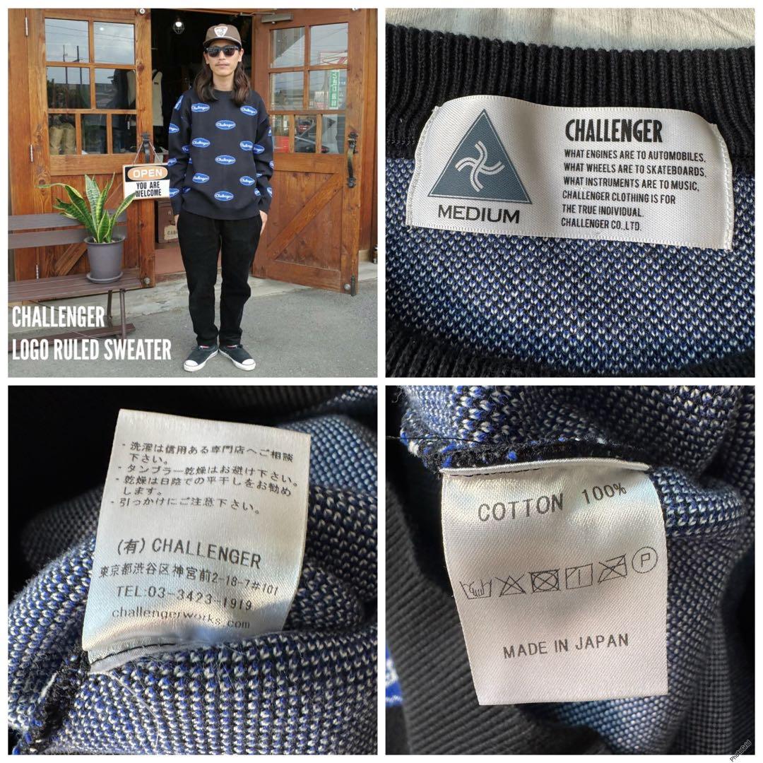 CHALLENGER ロゴ ニット 総柄 オーバル スウェット 極美品 錦戸亮着
