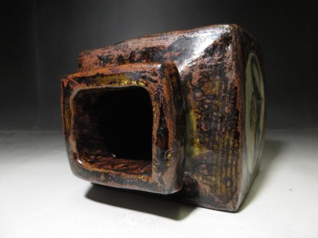 バーナード・リーチ B L 偏壷／共箱／Bernard Howell Leach