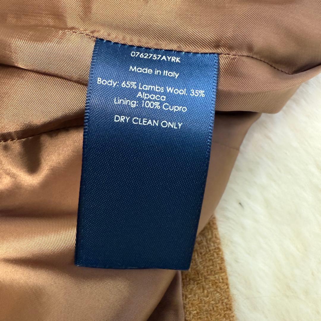 【極美品】　ラルフローレン　ジャケット　アルパカ混　1B キャメル　M