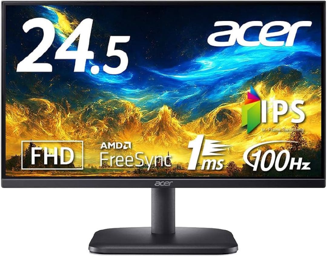 Acer モニター 24.5インチ 100Hz 1ms EK251Q Ebi
