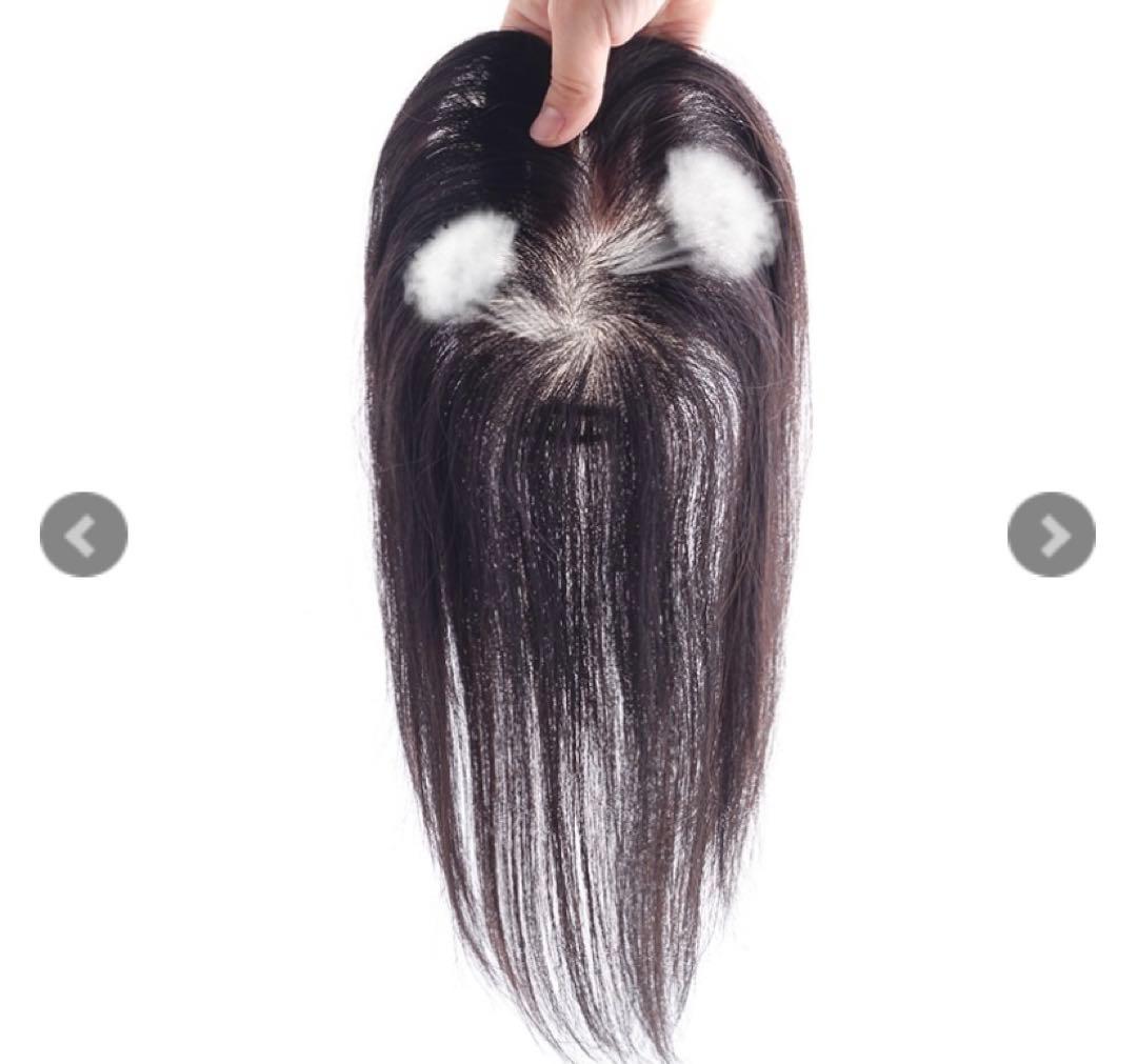 私元気・部分ウィッグ・12×8・ブラック・長さミディアム25センチ【試着のみ】