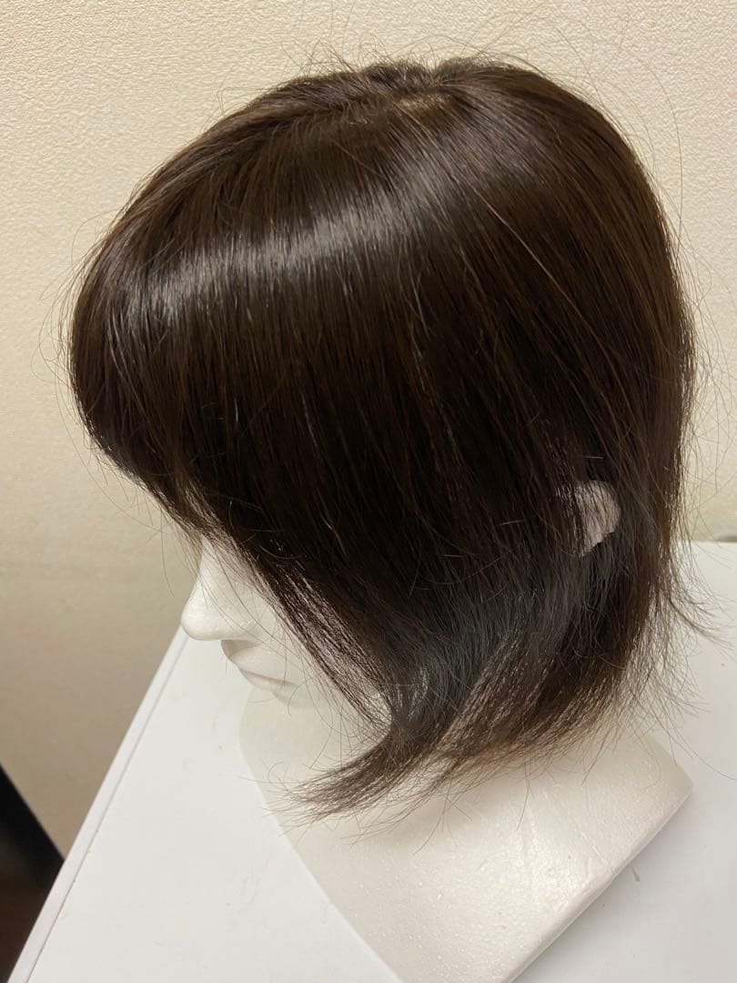 私元気・部分ウィッグ・12×8・ブラック・長さミディアム25センチ【試着のみ】