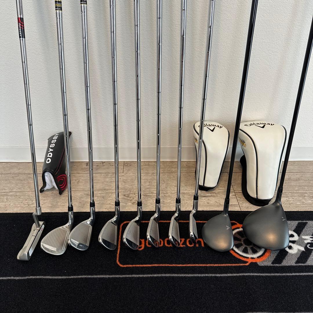 ユウ‼️現行型キャロウェイ メンズ用ゴルフセット✨️初心者S右キャディバッグ付