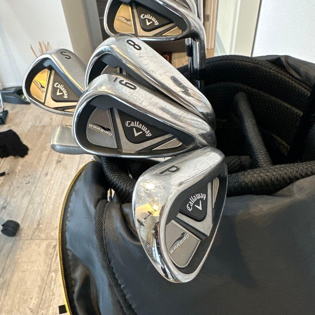 ユウ‼️現行型キャロウェイ メンズ用ゴルフセット✨️初心者S右キャディバッグ付
