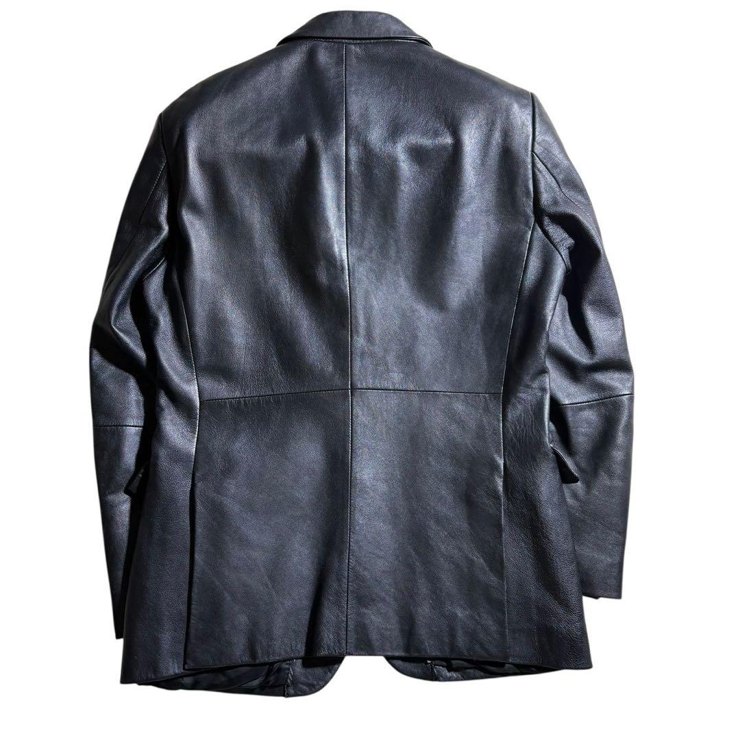 バーバリーブラックレーベル ラムレザー ジャケット シャドウホース 黒 M