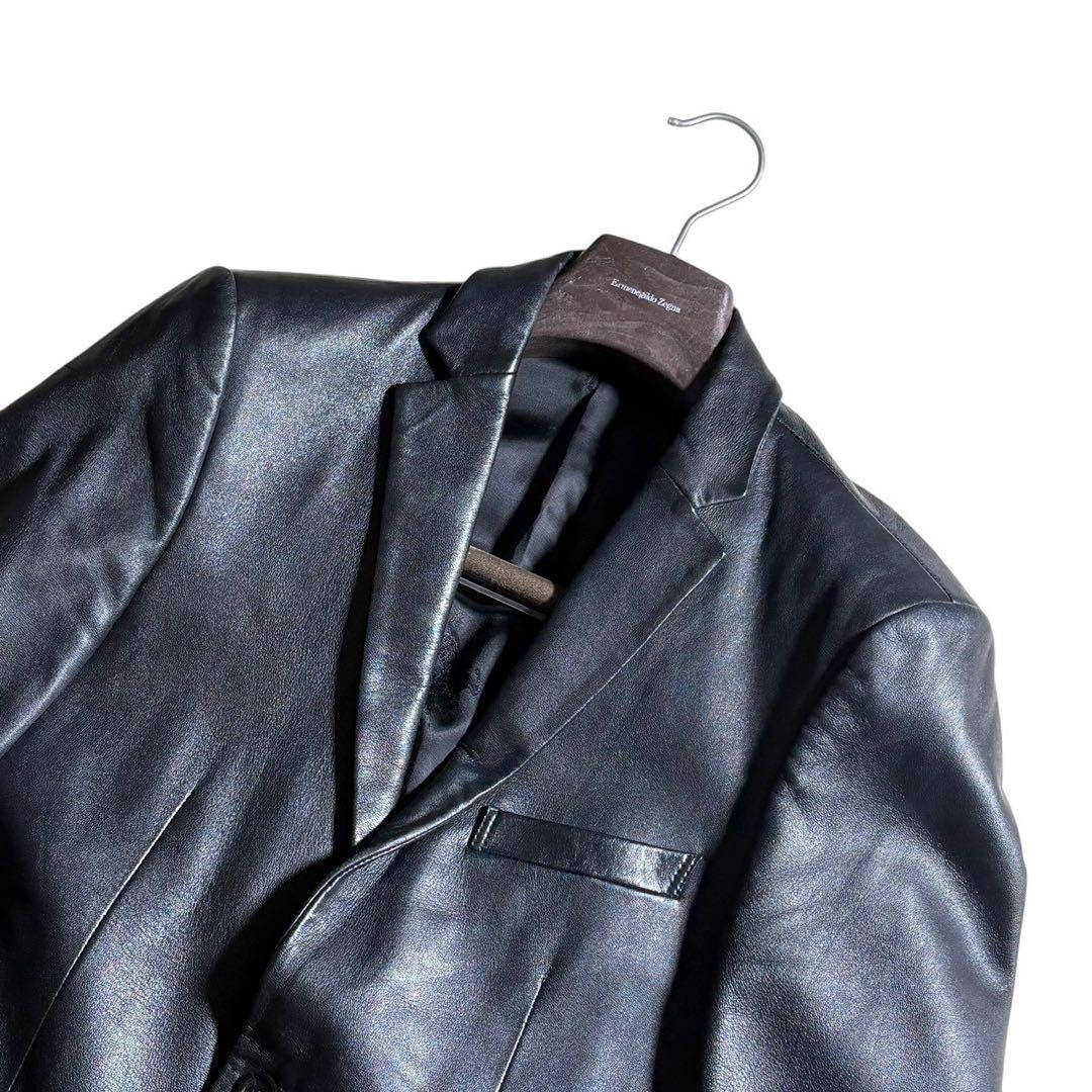 バーバリーブラックレーベル ラムレザー ジャケット シャドウホース 黒 M