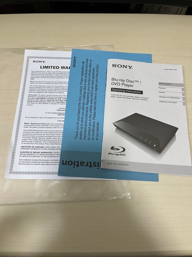 SONY BDP-S3100 ブルーレイプレーヤー　北米モデル