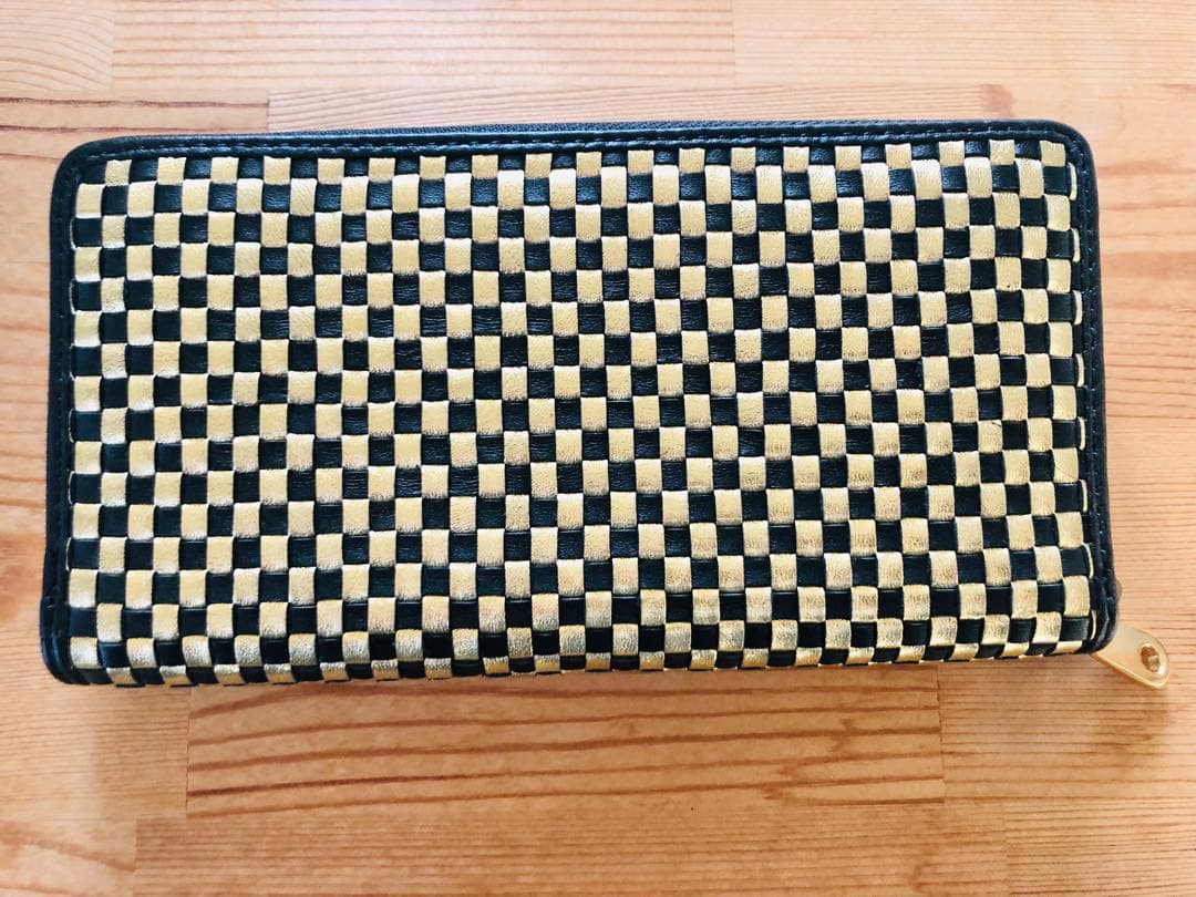 コールハーン　長財布　黒×ゴールド