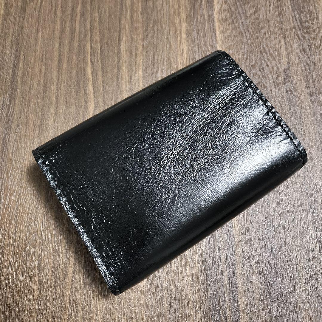 茶芯　ホースハイド　三つ折りトラッカーウォレット