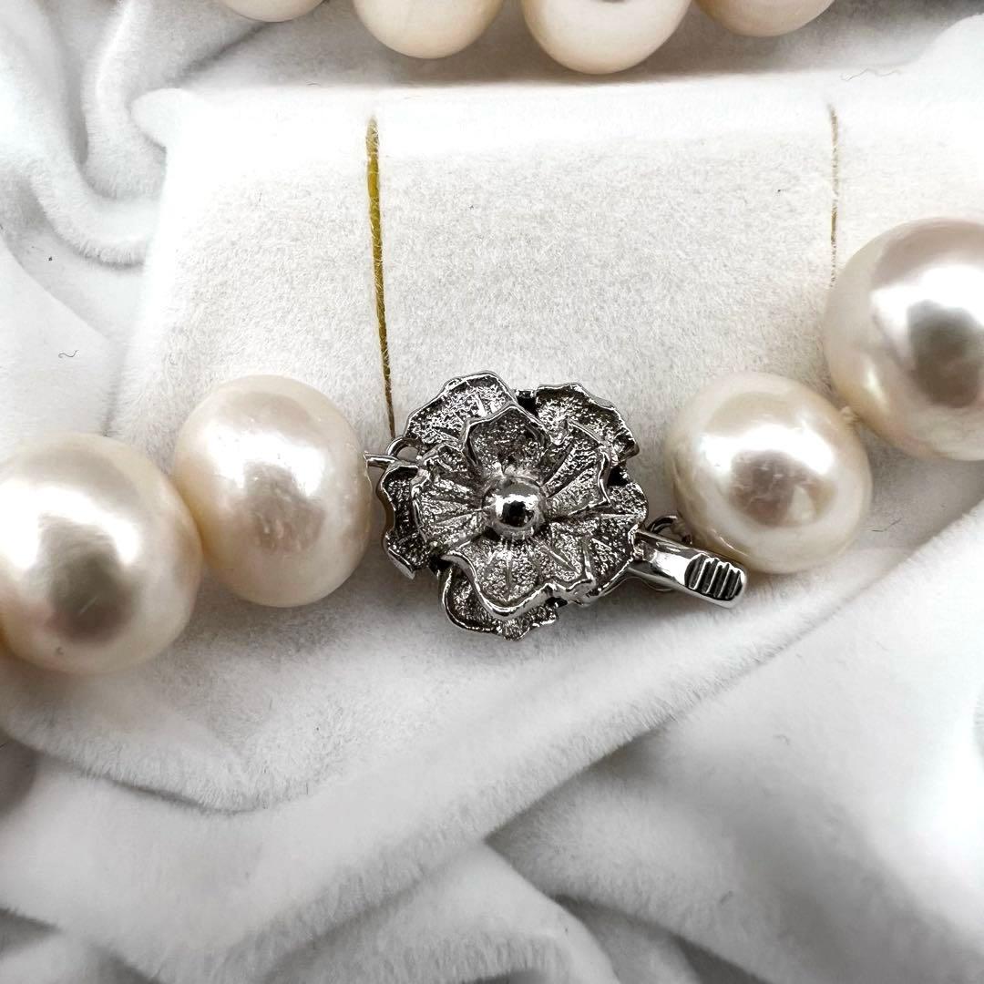 本真珠　大珠11.4〜12.6㎜　パール ネックレス　43㎝