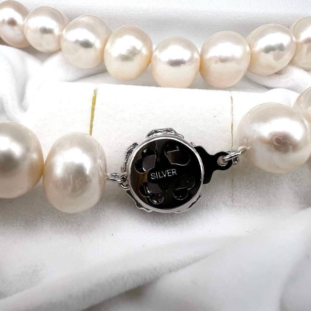 本真珠　大珠11.4〜12.6㎜　パール ネックレス　43㎝