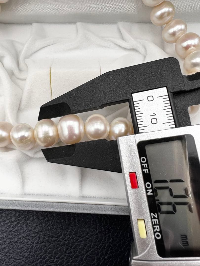 本真珠　大珠11.4〜12.6㎜　パール ネックレス　43㎝