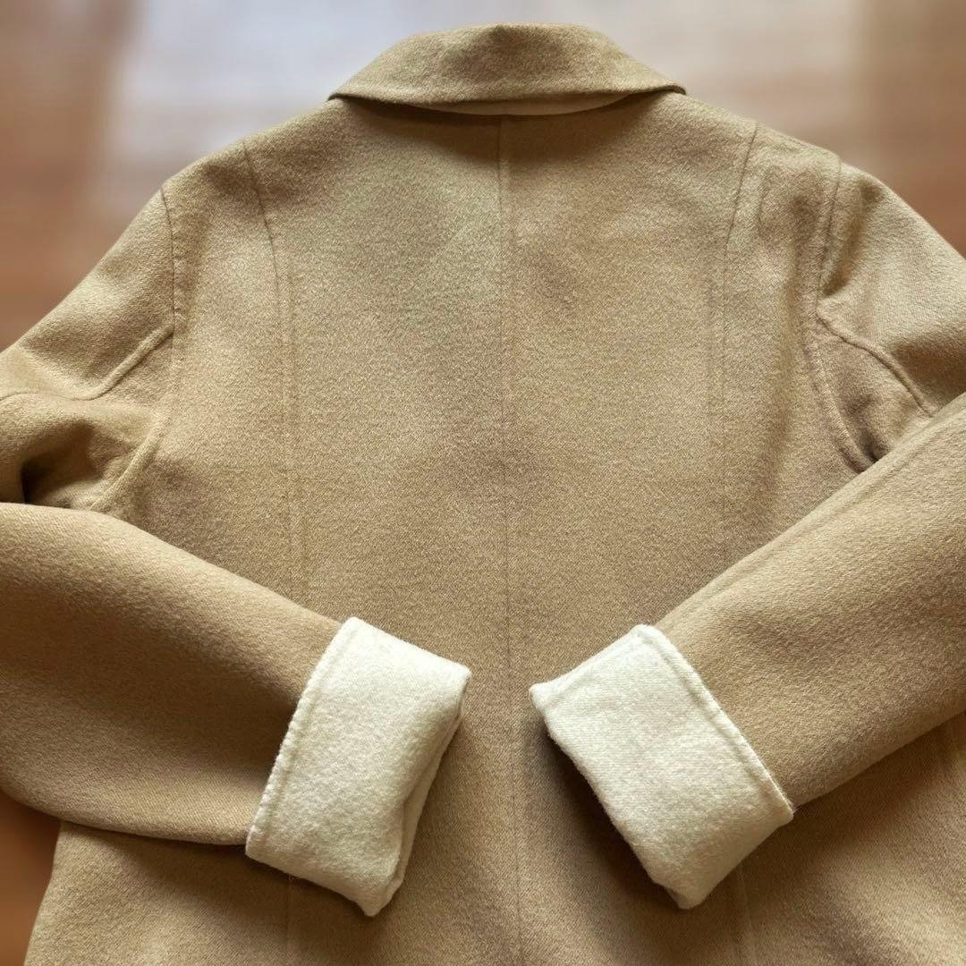 歳末セール‼️DAKS ウールコート ベージュ&アイボリー 暖かくて上品 40