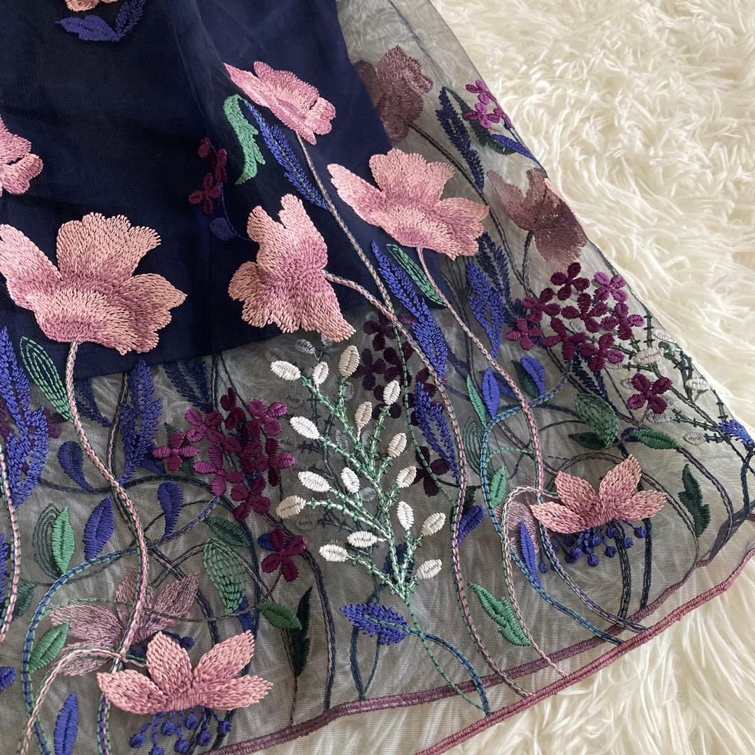 インポート　刺繍　ロングドレス