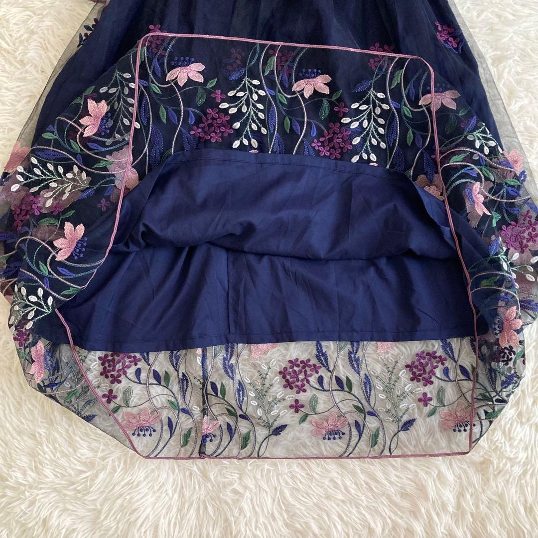 インポート　刺繍　ロングドレス