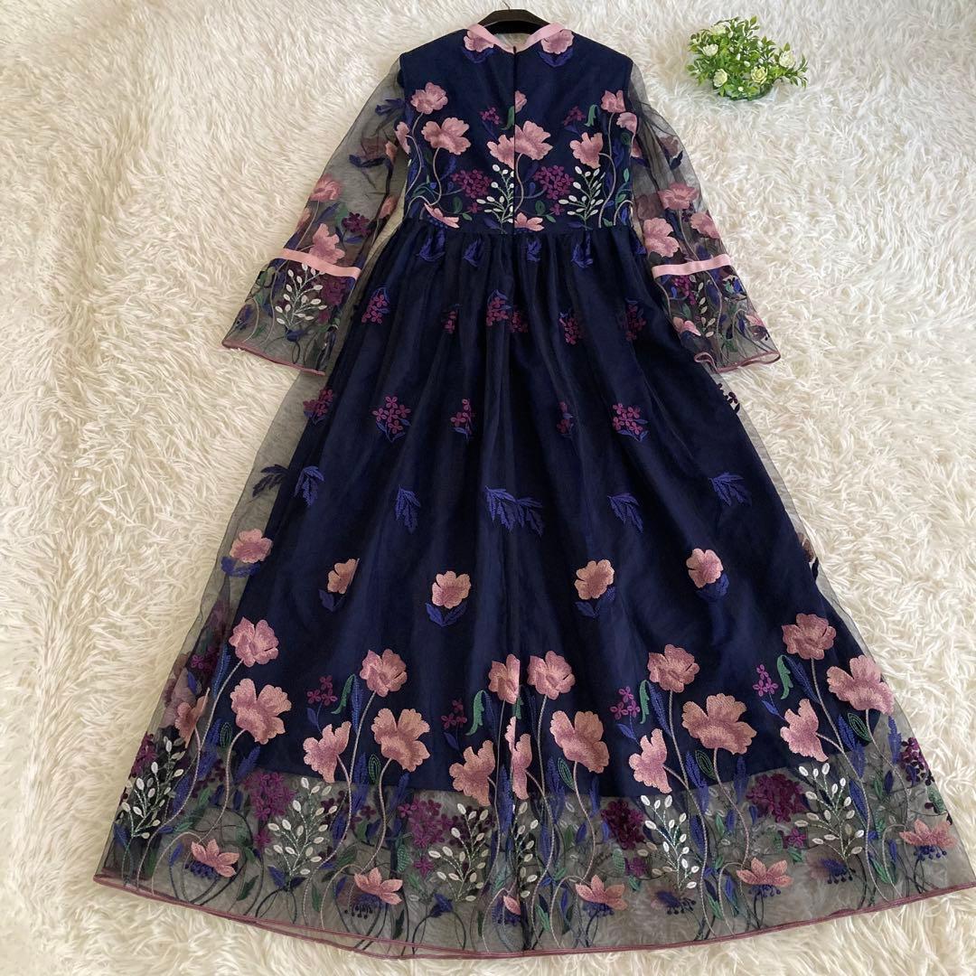 インポート　刺繍　ロングドレス