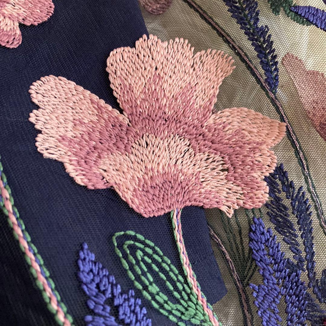 インポート　刺繍　ロングドレス