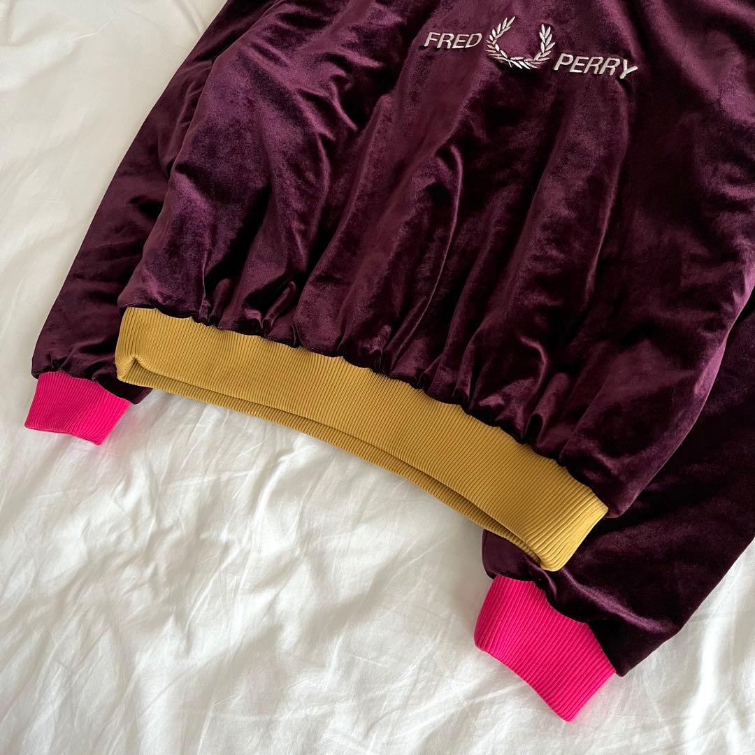 未使用級レア✳︎FRED PERRY ハーフジッププルオーバー　スウェット　ベロア