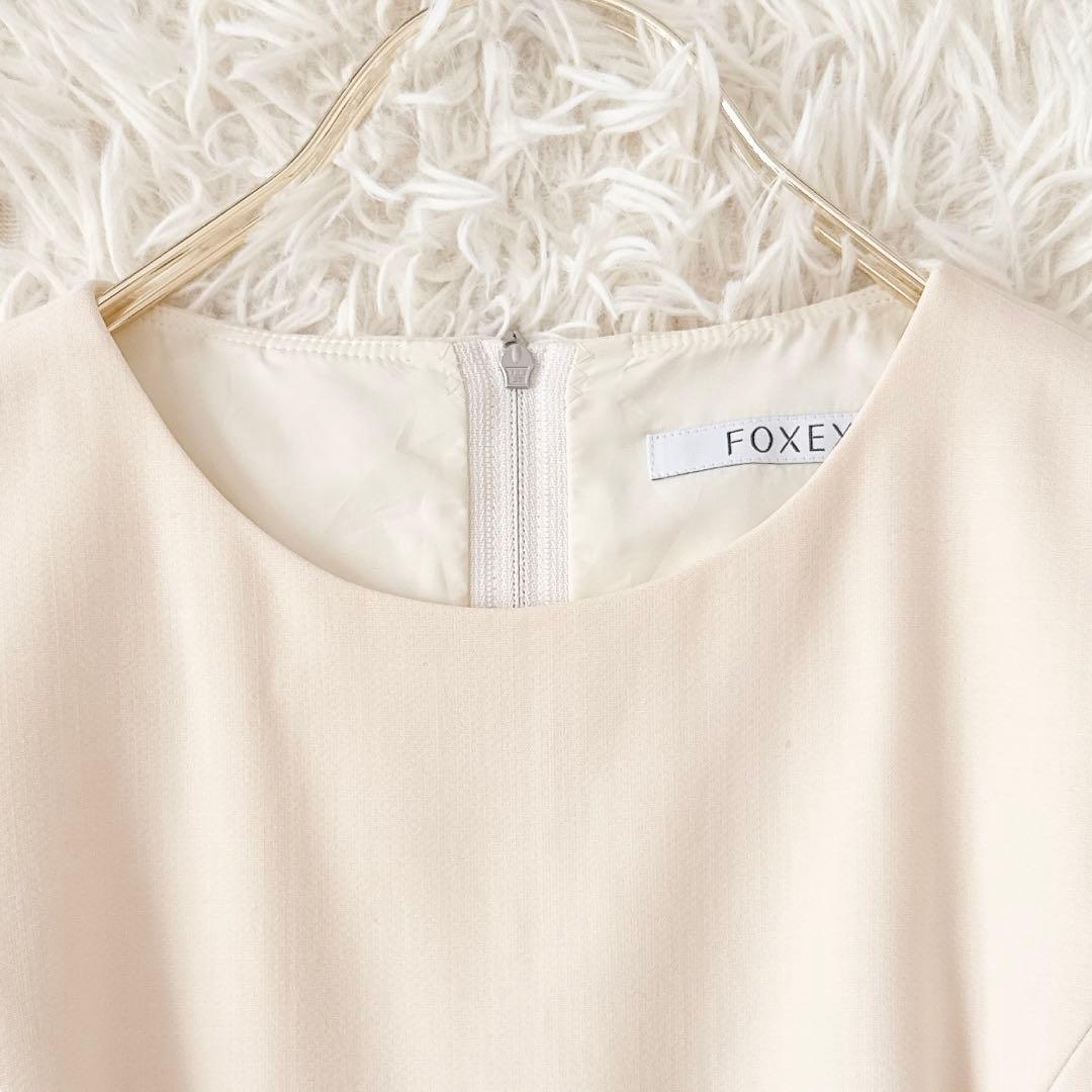 フォクシー✨Torte ハシゴレース ティアード ワンピース アイボリー 38