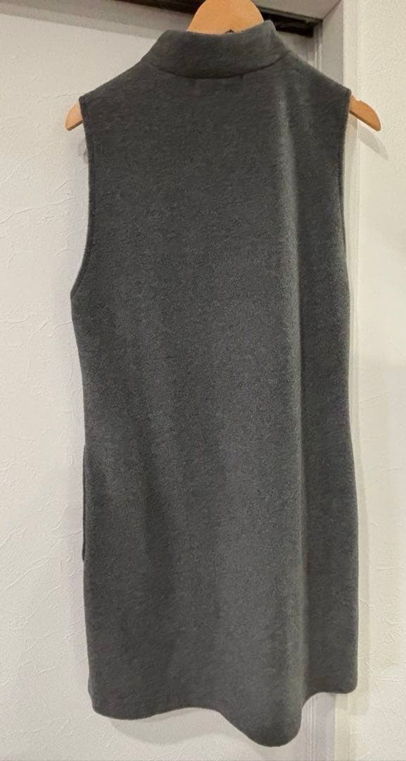 週末セール❗️ポテチーノ　さえら　グレー　ロングベスト　ロングジレ